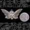 Antiqued Silver Plated Brass Butterfly Fairy Angel Pendant - S-P20